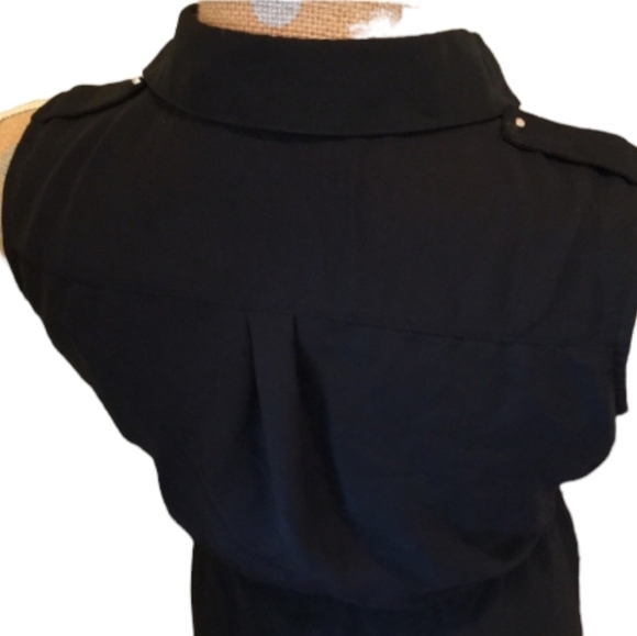 Cato  Black Sleeveless Dress with Goldtone Details and Pockets - Picture 6 of 8